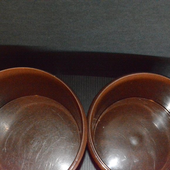 Vintage 1970s Tupperware Chocolate Brown Nesting Containers Canisters Set No Lid - Picture 5 of 7